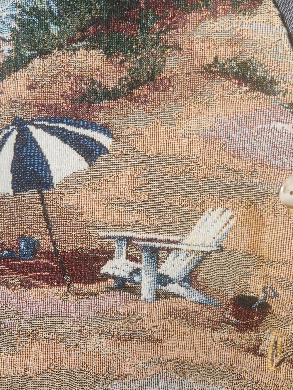 Vintage Orvis Women's Tapestry Cape Cod Vest Women's Beach Summer - Picture 9 of 9